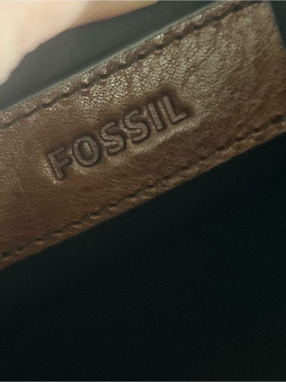 Fossil Brown Plaid Leather Backpack Vintage Style Buckle Bookbag - Picture 2 of 10